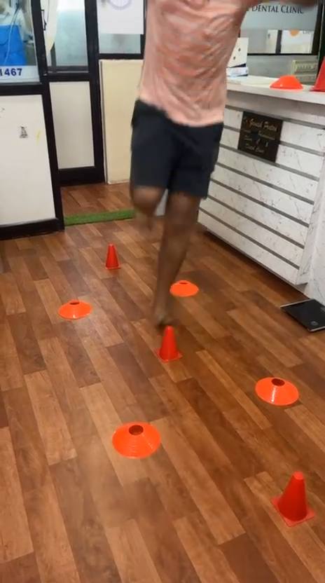 Cone hop plyometric drills