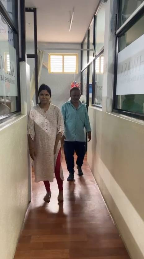 Patient walking confidently after therapy